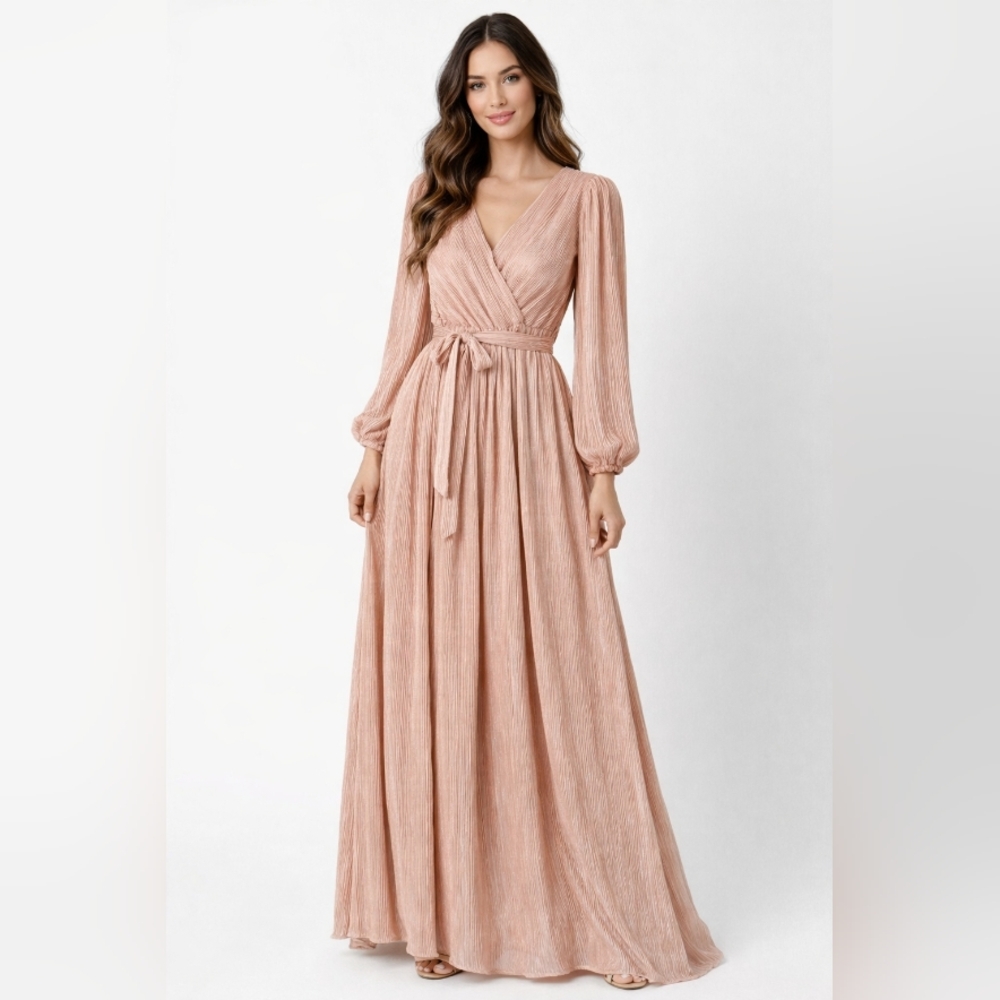 Mikarose Blush Long Sleeve Maxi Dress Size SM-MED